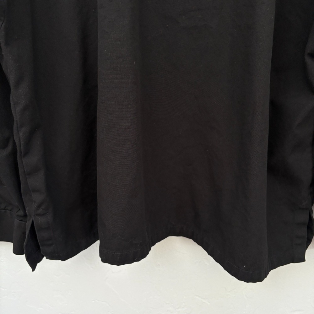 Eileen Fisher Organic Cotton Jacket Women Size XL Black Button Up No Collar - Picture 9 of 11